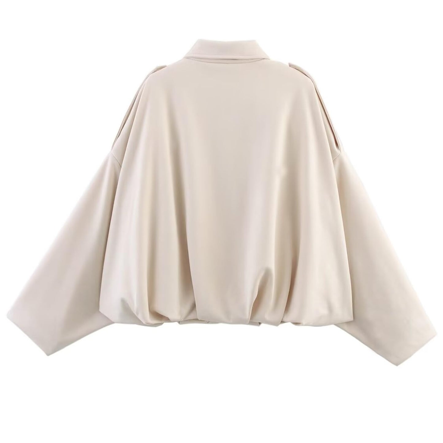 Csvinkiko Women's Faux Suede Bomber Jacket Oversized Pilot Coats Fall Lapel Zip Up Motorcycle Streetwear Outerwear(Beige, Small)