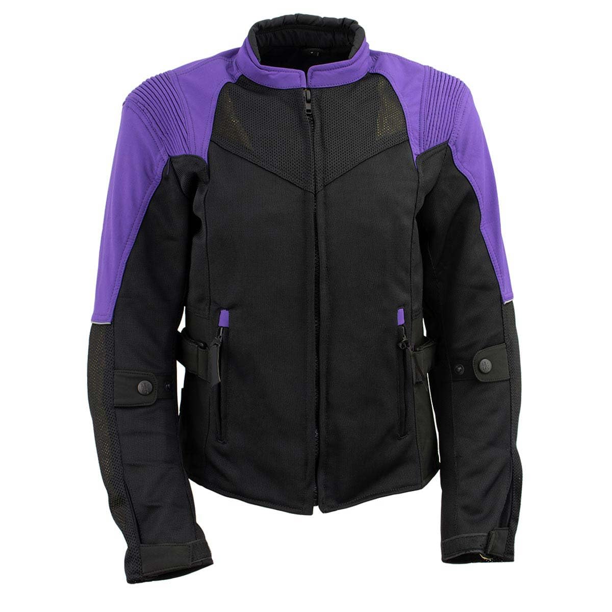 Milwaukee Leather Women's Be Cool Black/Purple Textile Motorcycle Jacket w/CE Armor - MPL22701 - XX-Large