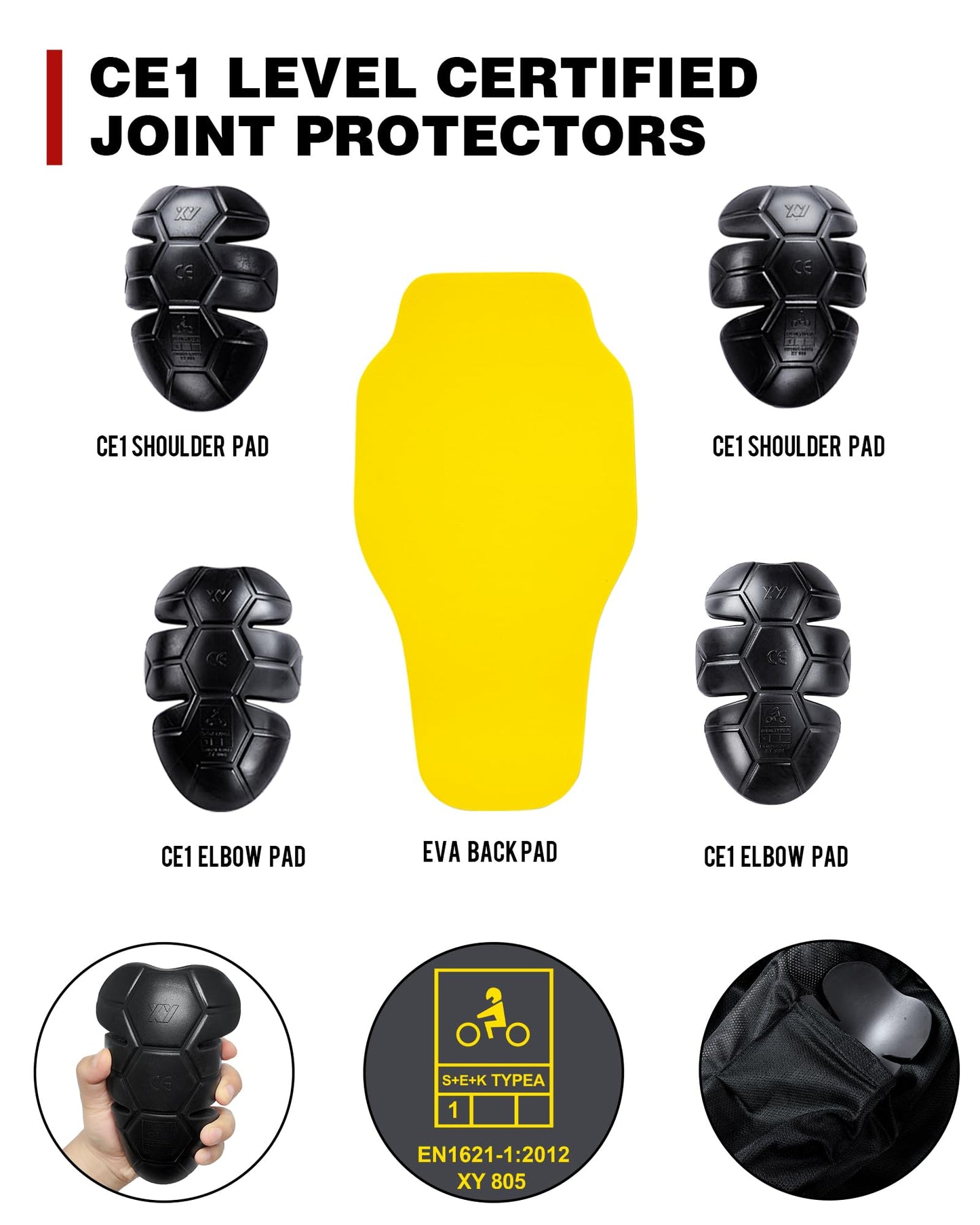 BORLENI Motorcycle Jacket Motorbike Riding Jacket Windproof Motorcycle Full Body Protective Gear CE Armor All Season