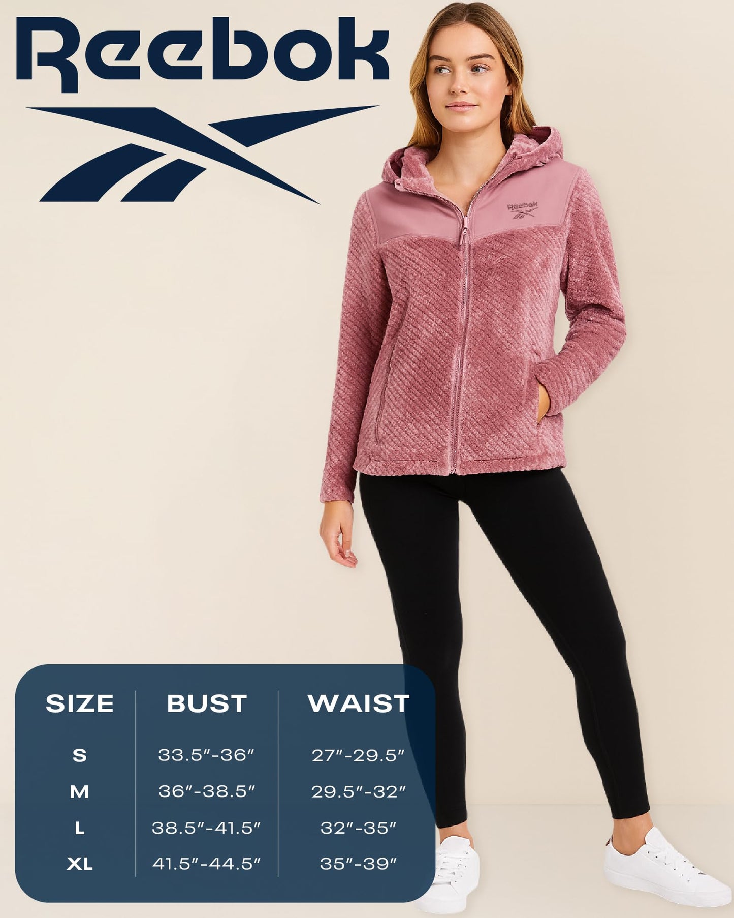 Reebok Womens Puffer Jacket - Midweight Quilted Snow Glacier Shield Full Zip Winter Coat for Women with Hood & Zip Pockets, Size Small, Vector Red Glow