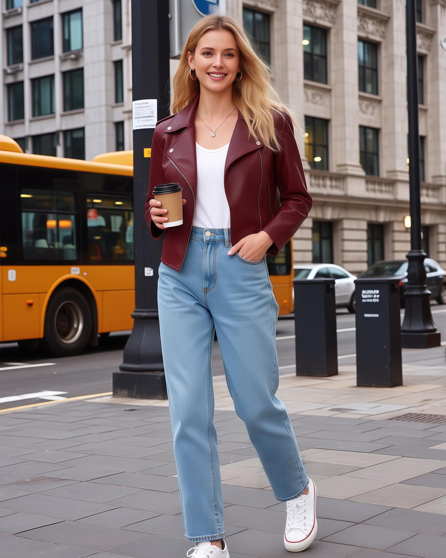 Ommiivex Women Faux Jacket Leather Cropped Bomber Coat Fall Winter 2026 Spring Outfit lady Fashion Pleather Thin Clothes Not Fleece Sherpa Suede Denim Flannel Quilted Sweater Sweatshirt Edgy