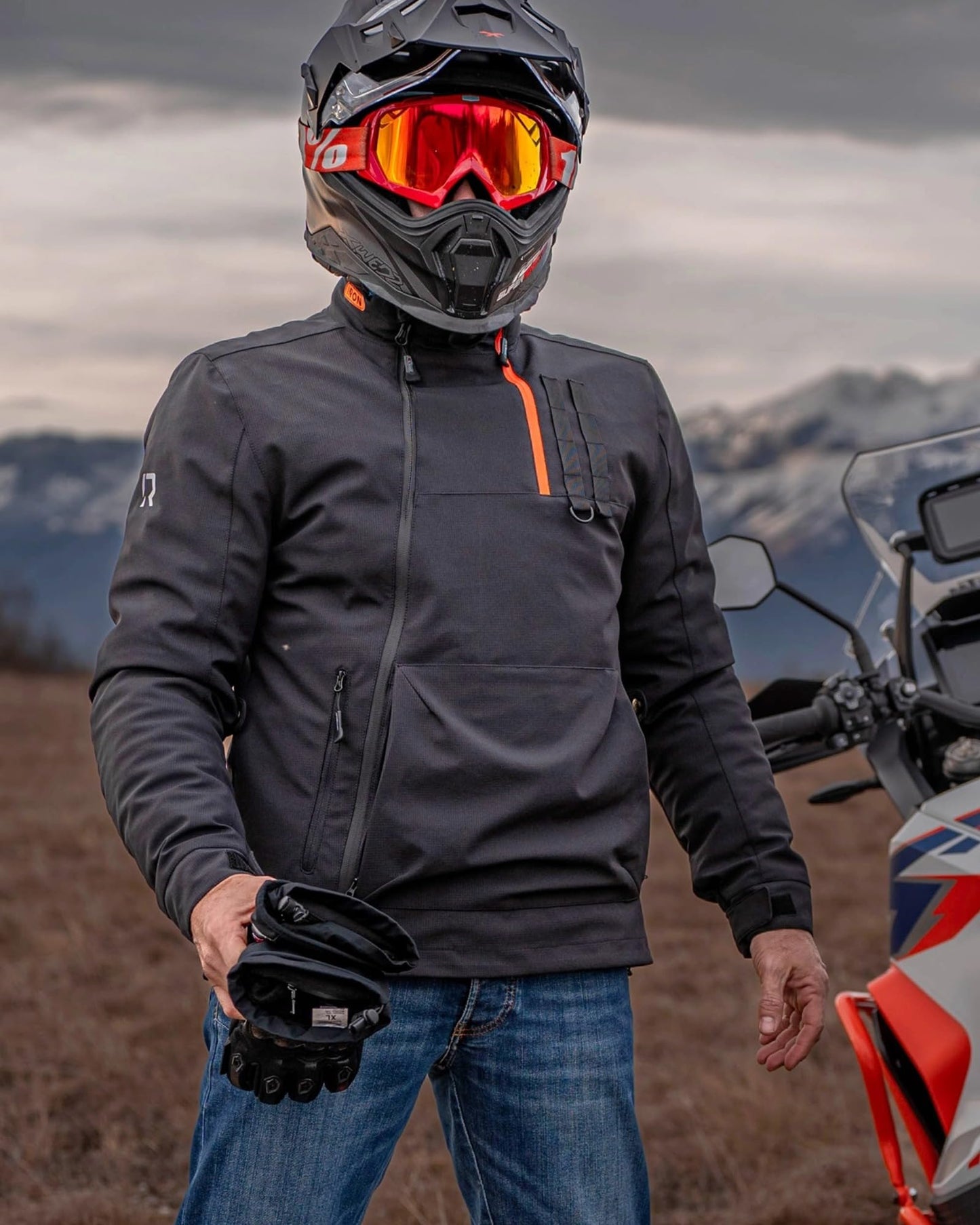 RIDEIRON Motorcycle Riding Jacket for Men, CE Certified