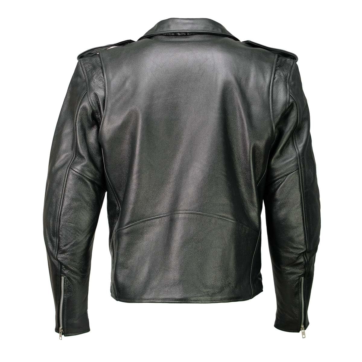 Milwaukee Leather Men's Classic Premium Leather Motorcycle Biker Riders Jackets - Large