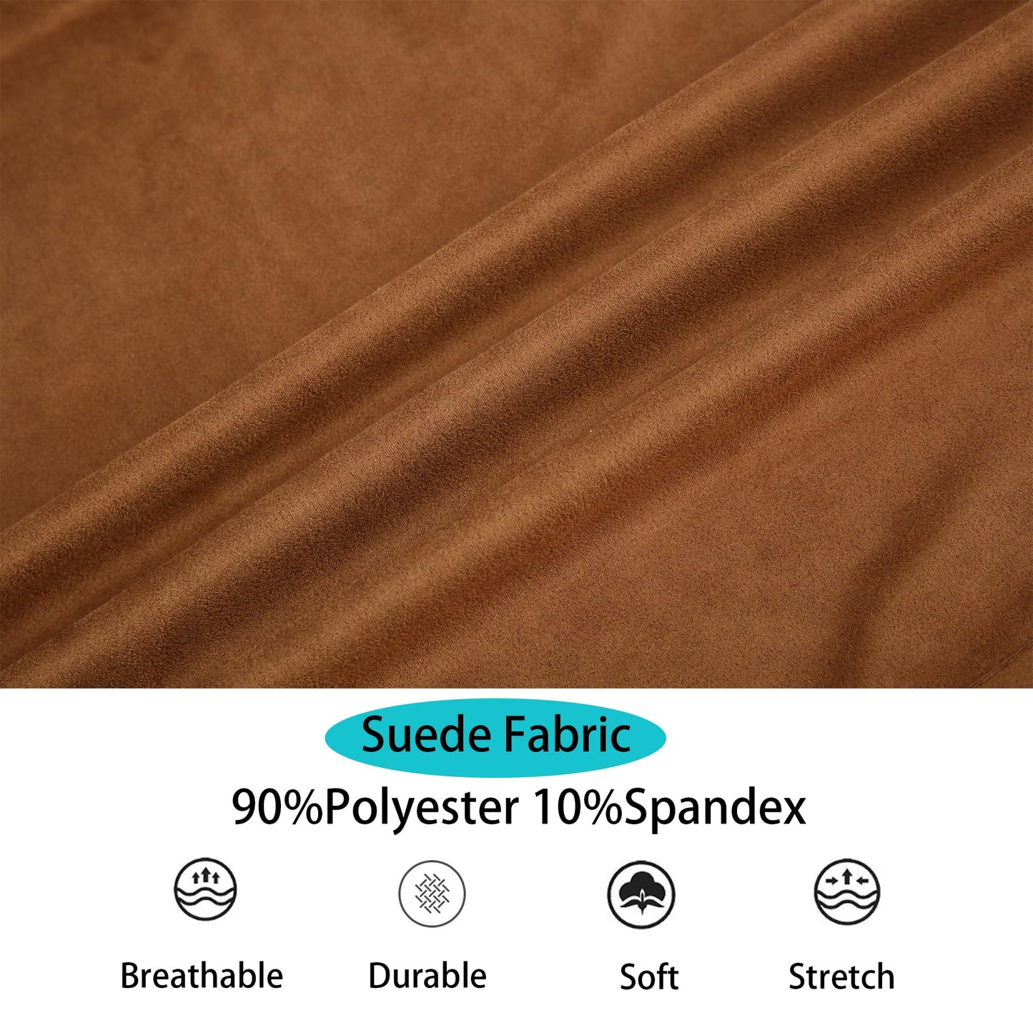 Alex Vando Mens Button Down Suede Shirt Jackets with Two Pockets,Brown,M