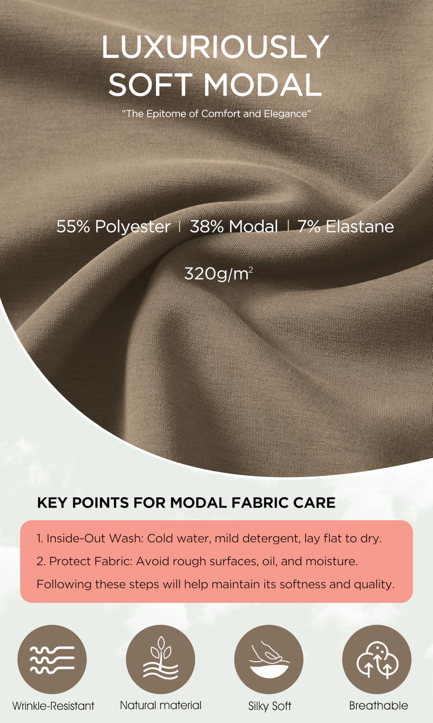 ODODOS Modal Soft Full-Zip Bomber Jacket for Women Long Sleeve Casual Fall Outfit Crop Top with Pockets, Espresso, X-Small