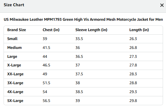 Milwaukee Leather Men’s CE Armored All-Season Motorcycle Jacket – Impact Protection Textile Racer Design - X-Large