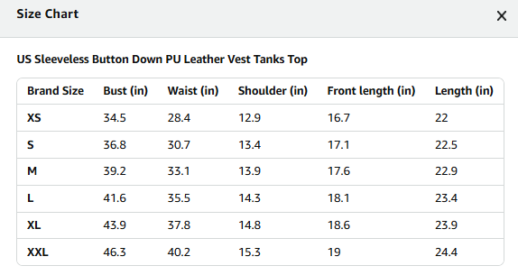 SweatyRocks Women's PU Leather Button Down V Neck Sleeveless Jacket Vest Waistcoat Black Small