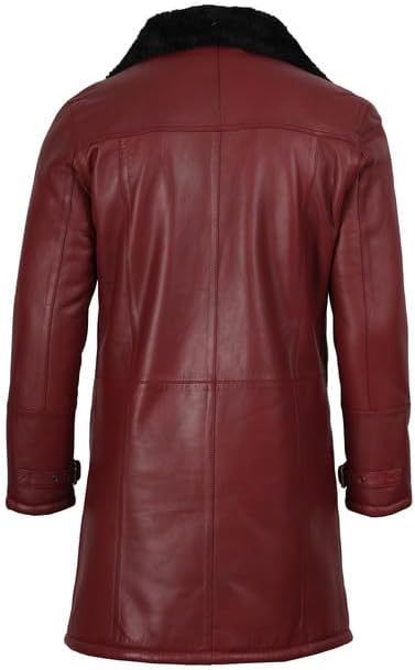 Decrum Disc Leather Jackets for Men - Leather Jacket Men | [1528394] Turlock Maroon, L