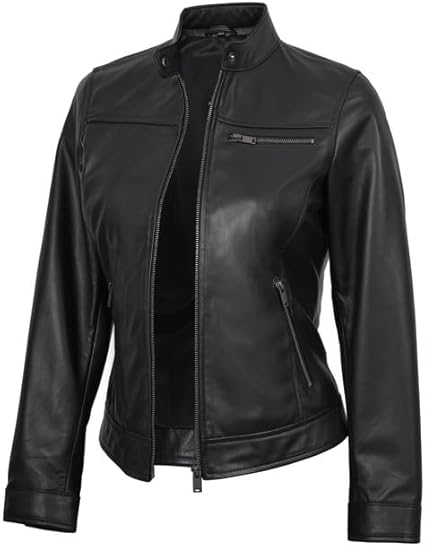 Decrum Black Leather Jacket Women - Leather Jacket for Women | [1331105] Bickford Black, XL