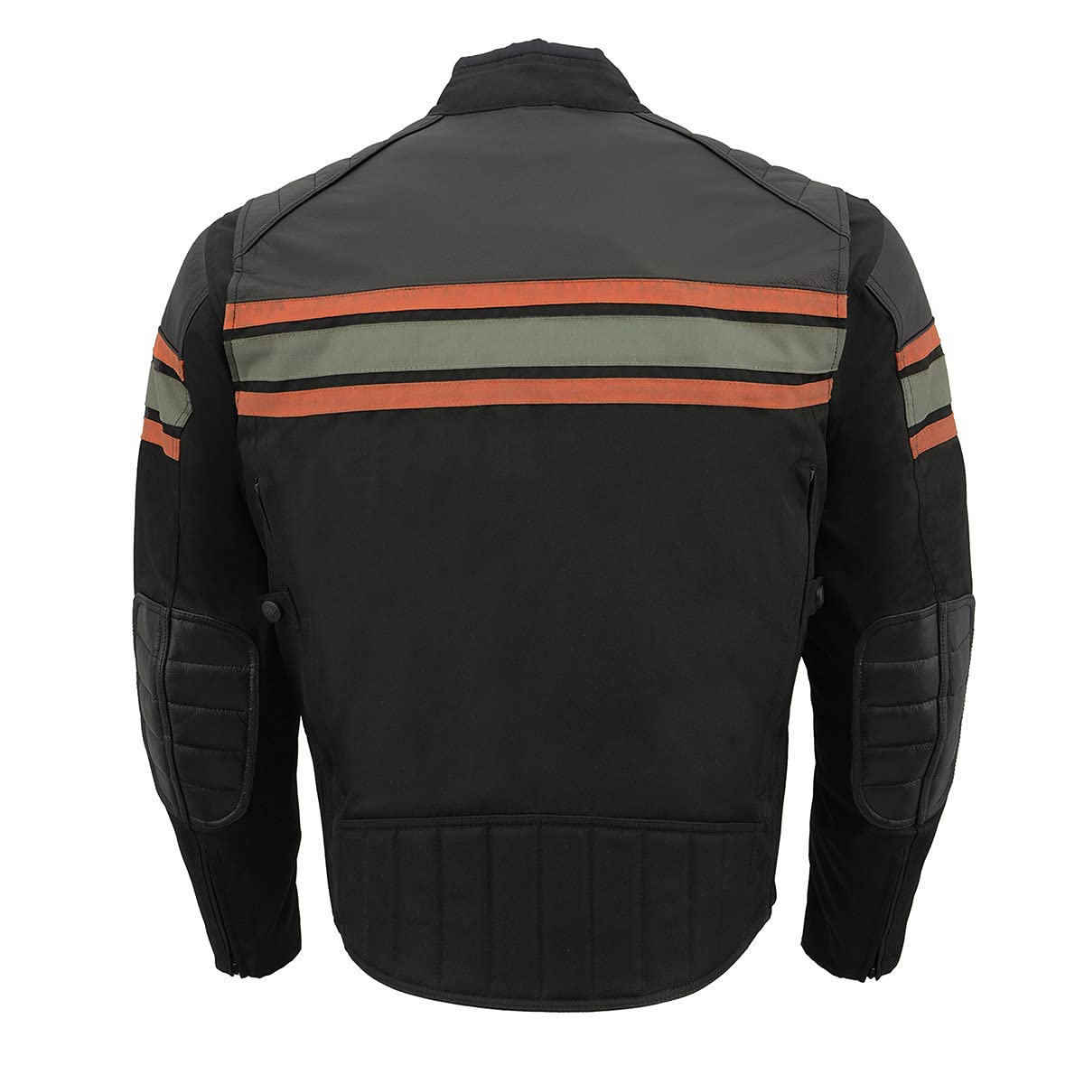 Milwaukee Leather Men’s CE Armored All-Season Motorcycle Jacket – Impact Protection Textile Racer Design - X-Large