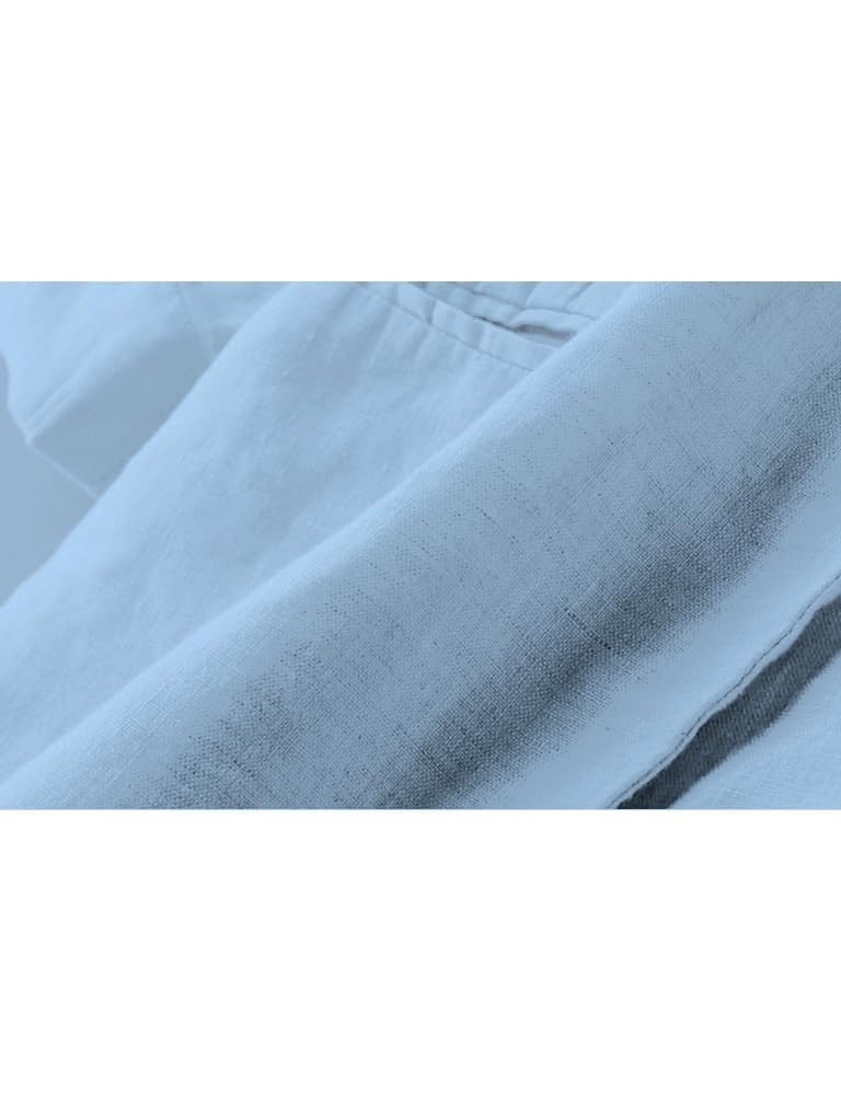 Light Blue Linen Blazer Women Summer Spring Jackets for Women 2026 Casual 3/4 Sleeve Lightweight Business Work Clothes Linen Tops (Light Blue, M)