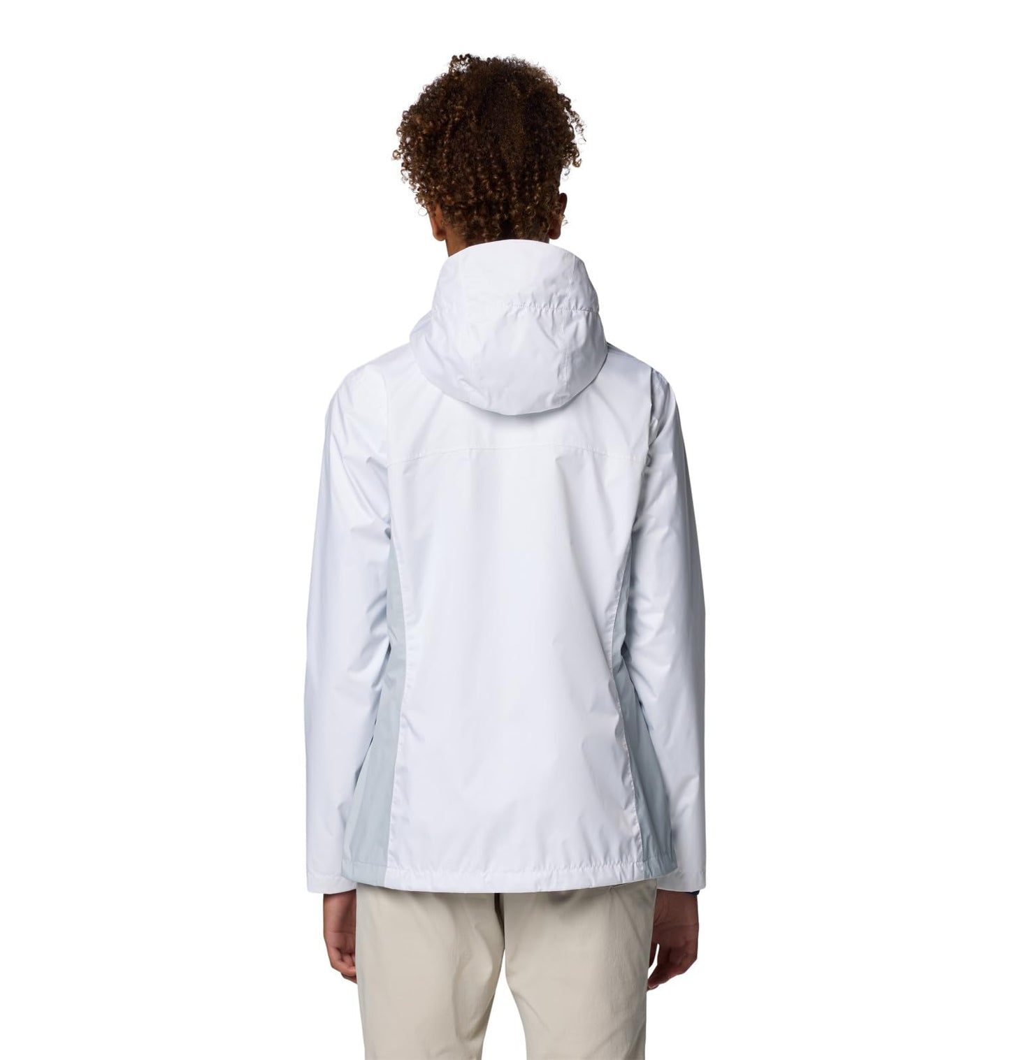 Columbia Womens Arcadia II Waterproof Rain Jacket, White/Cirrus Grey, Medium