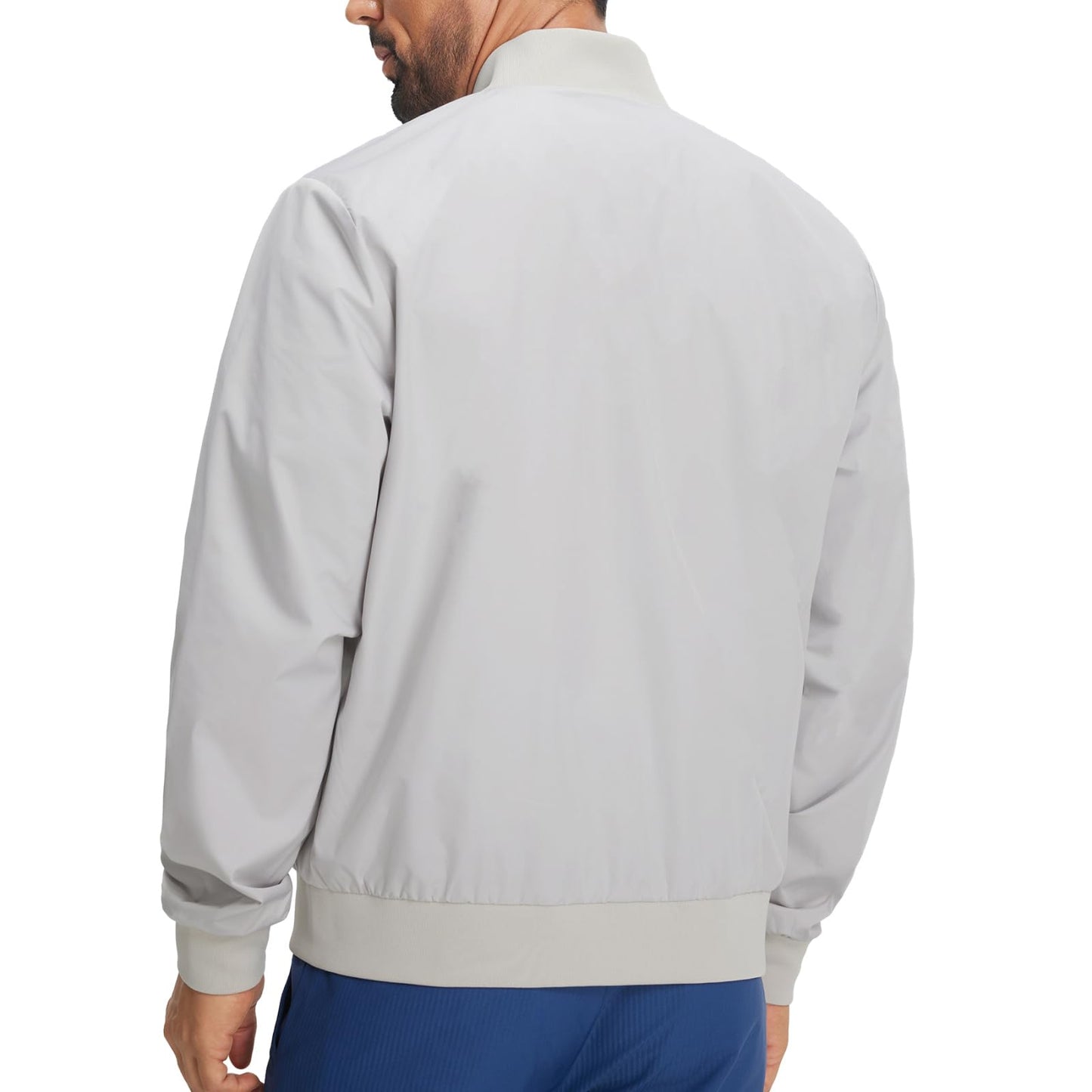 M MAELREG Lightweight Bomber Jacket Men Windproof Casual Flight Varsity Golf Jackets Spring Fall Zip Up Coat