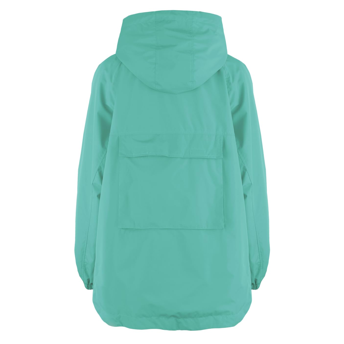 PESION Rain Jacket Women Lightweight Waterproof Raincoat with Hood Cycling Biker Jackets, Lake Green