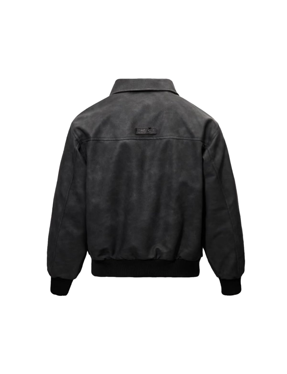 Fullneat Men’s Faux Leather Bomber Jacket Boxy Vintage Motorcycle Moto Coat Black Jacket Unisex Streetwear Zip Up Biker Outerwear Fashion Trendy Outfits for Men Women Casual Daily Wear Black M
