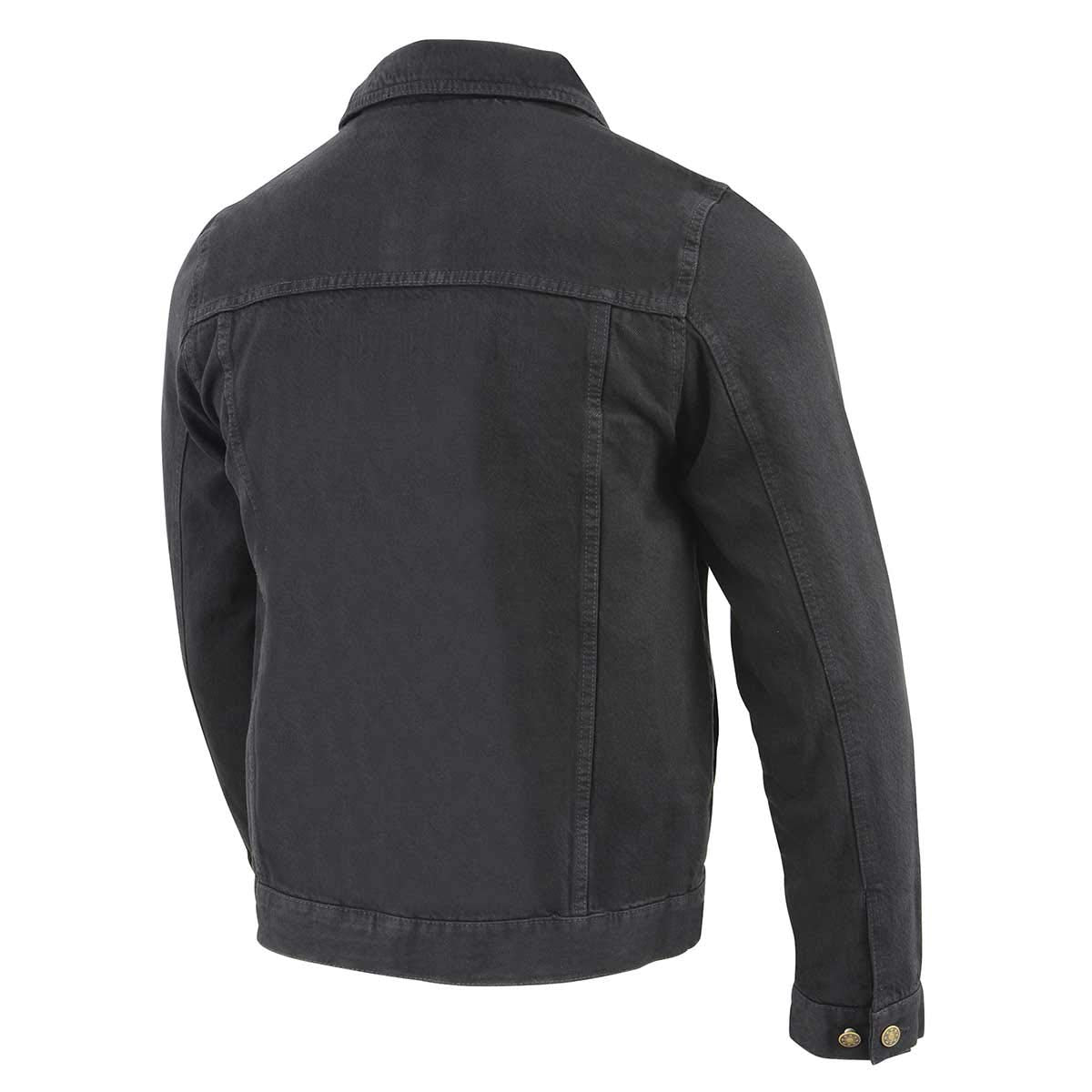Milwaukee Leather Men's Classic Motorcycle Denim Jacket For All Weather and Riding - Large