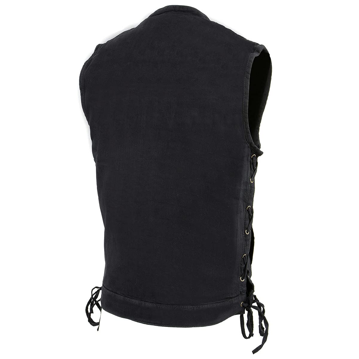 Milwaukee Leather Men's Classic Club Style Premium Denim Motorcycle Biker Vests MDM - Medium
