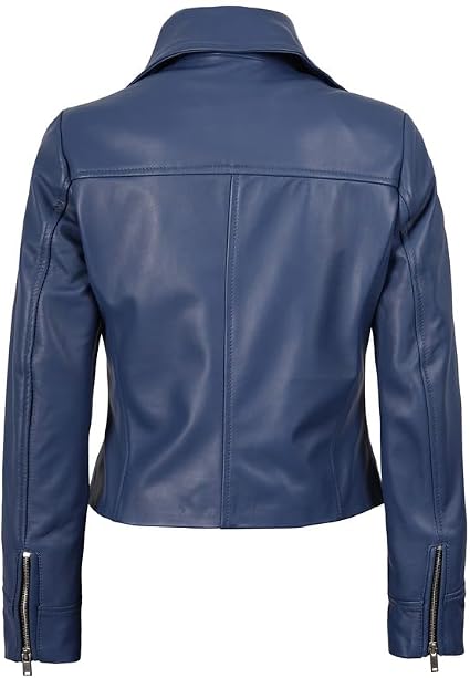 Decrum Winter Jackets for Women - Womens Leather Jacket | [1324112] Ninfa Blue, S