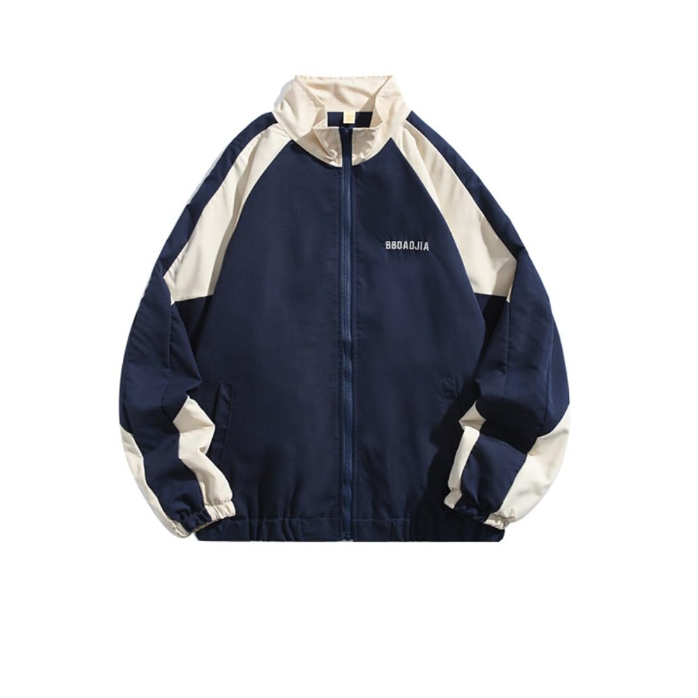 Hesaco Unisex Varsity Jacket, Letter Winter Jackets for Men and Women Streetwear Bomber Coats (US, Alpha, Large, Regular, Regular, Blue2)