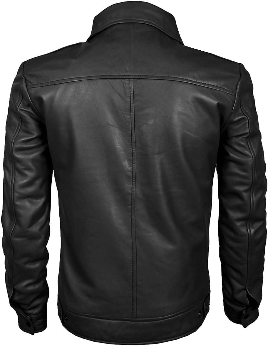 Cheemaz Mens Leather Jacket - Real Lambskin Classic Vintage Style Leather Jackets For Men Brown Leather Jacket for Mens (as1, alpha, l, regular, regular, Black Lambskin Jacket)