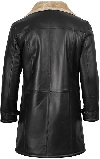 Decrum Leather Shearling Coat Men - Mens Black Leather Jacket | [1509993] Turlock, M