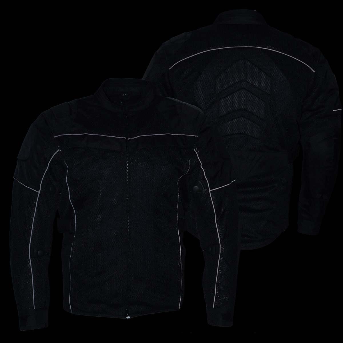 Milwaukee Leather Men’s CE Armored All-Season Motorcycle Jacket - Protective Textile Racer Design - X-Large