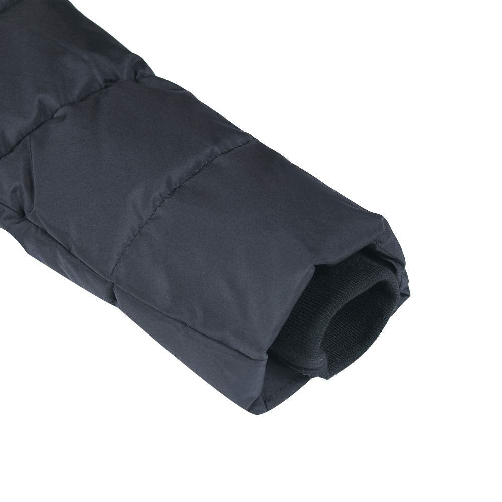 BINACL Women's Fashion Hoodie Thickened Black Jacket, Down Alternative Spring Gift Parka Puffer Cotton Padding Outwear Climbing Long Sleeve Jacket with Fur Hood Great with Sweaters(Black,XL)