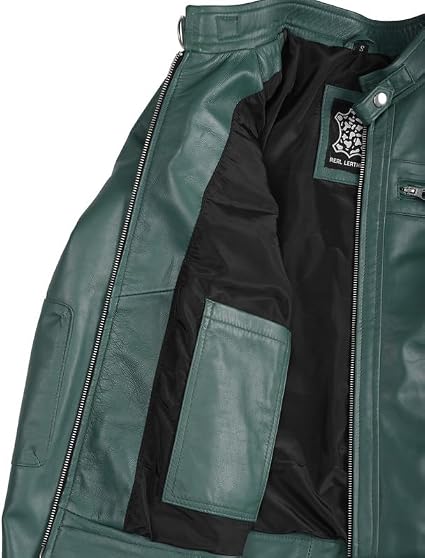 Decrum Leather Jacket Women - chamarras de piel para mujer | [1324224] D1 Green, L