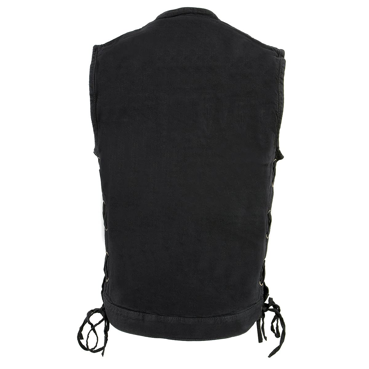 Milwaukee Leather Men's Classic Club Style Premium Denim Motorcycle Biker Vests MDM - Medium