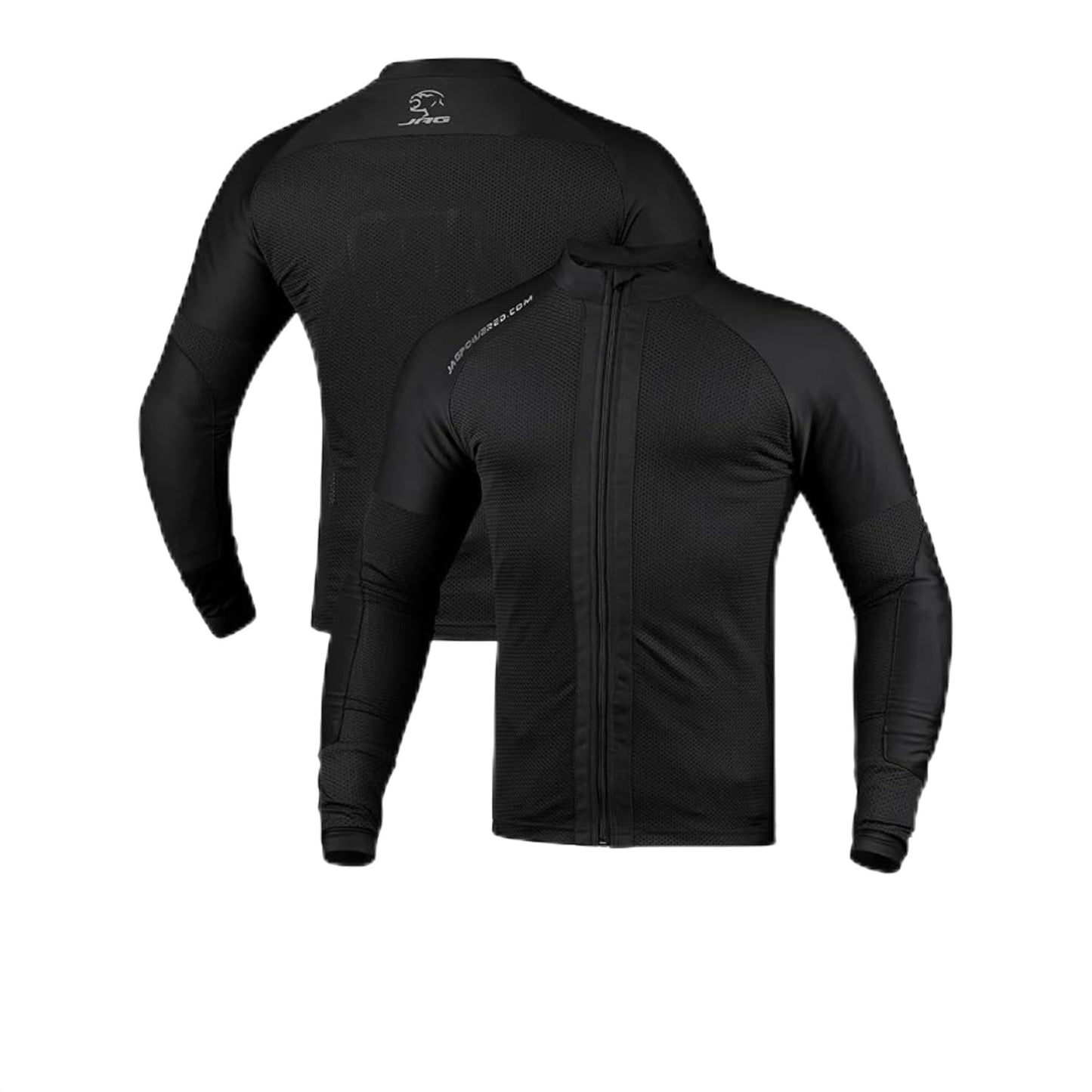 J.A.G. Motorcycle Mesh Shirt for Men with CE Certified Protective Padded Armors | All Season Motorcycle Riding Shirt Black