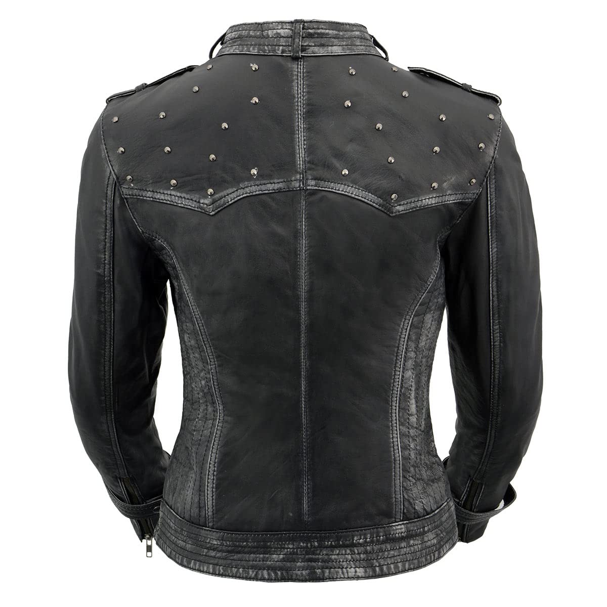 Milwaukee Leather Women's Premium Leather Biker Style Casual Fashion Coats-Jackets SFL - Large