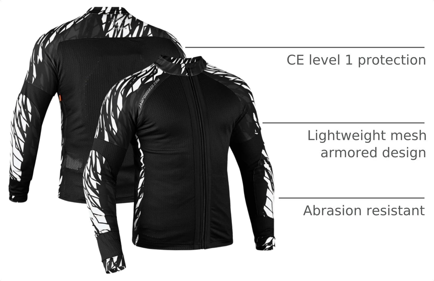 JAG Mesh Motorcycle Protective Shirt, Summer Riding Shirt for Men & Women