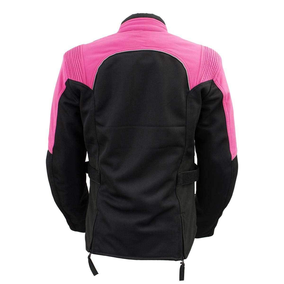 Milwaukee Leather Women's Be Cool Black/Fuchsia Textile Motorcycle Jacket w/CE Armor - MPL22702 - XX-Large