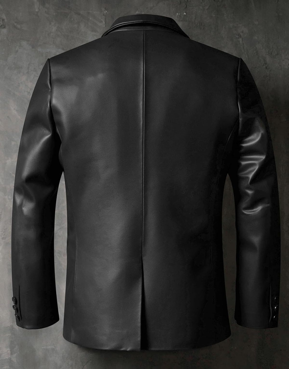 Men's Suede Suit Coat PU Splicing Leather Lapel Single Breasted Tuxedos Blazer Party Jacket Brown M