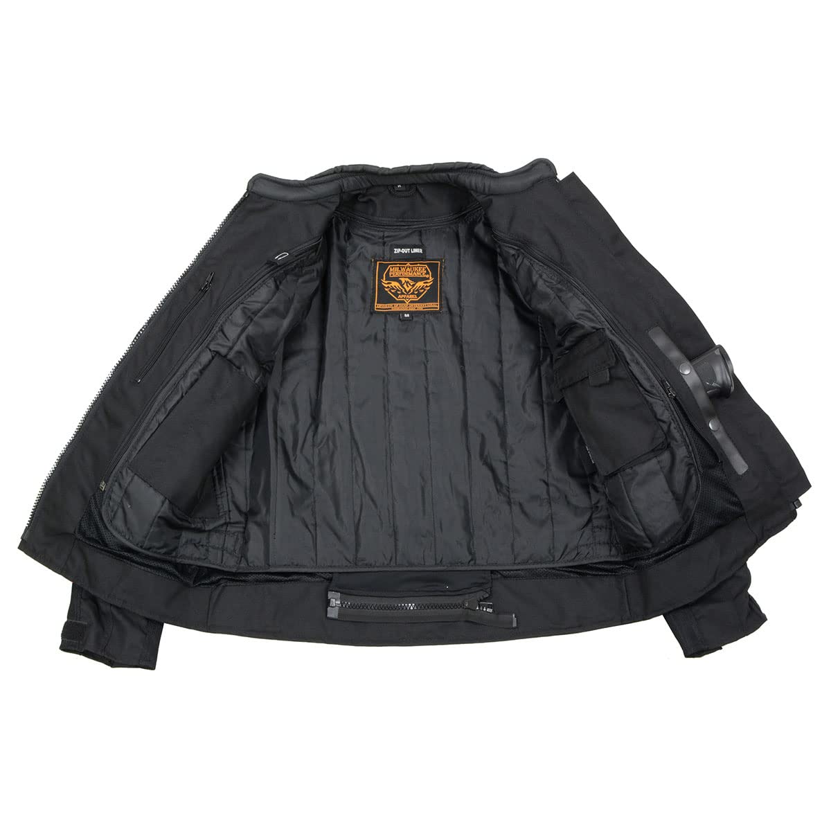Milwaukee Leather MPL2794 Black and Pink Mesh/Textile Armored Motorcycle Racer Jacket for Women - All Season Jackets - Medium