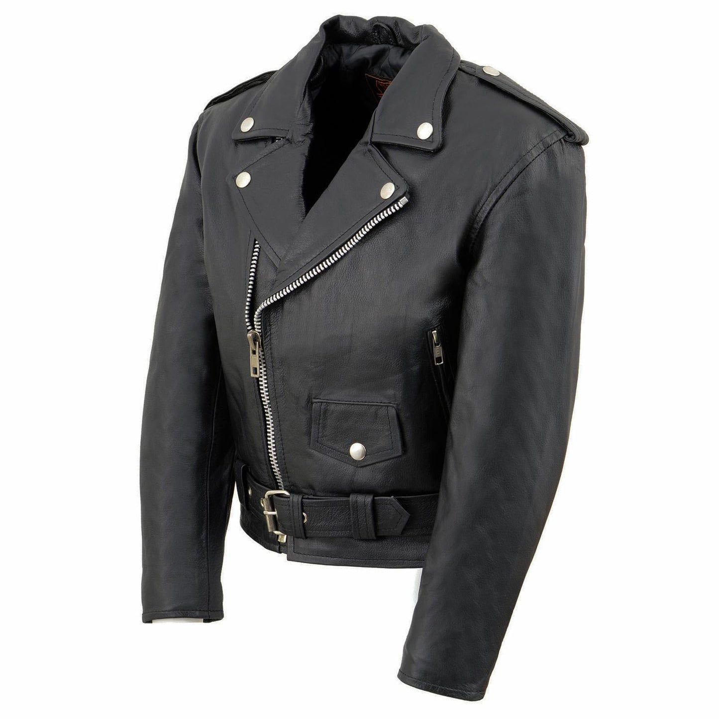 Milwaukee Leather Kids Uni-Sex Classic Leather Jacket - Biker Style - Medium