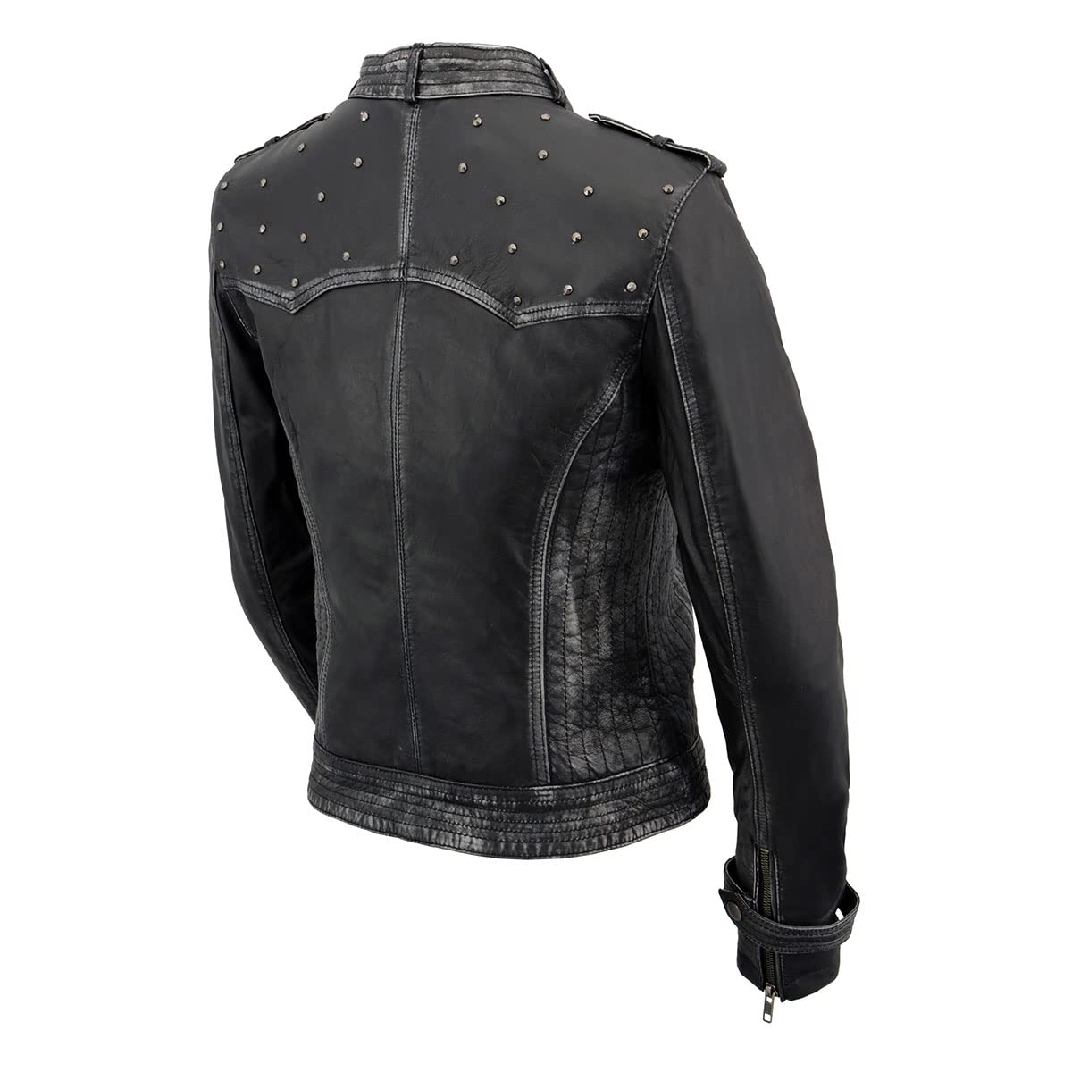 Milwaukee Leather Women's Premium Leather Biker Style Casual Fashion Coats-Jackets SFL - Large