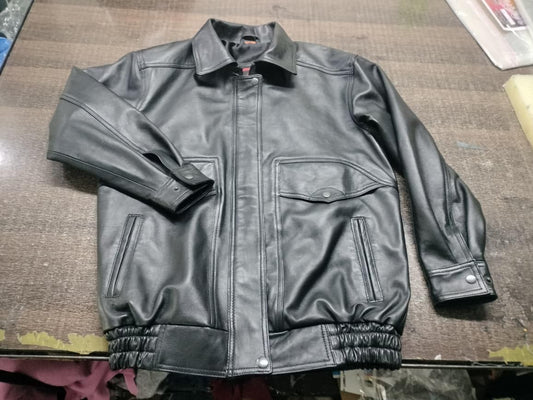 ZAPRIS Women’s Fashion 90s Leather Jacket Ladies Oversized Bomber Jacke| 90’s Retro Vintage Leather Jacket (US, Alpha, Medium, Regular, Regular, Black)