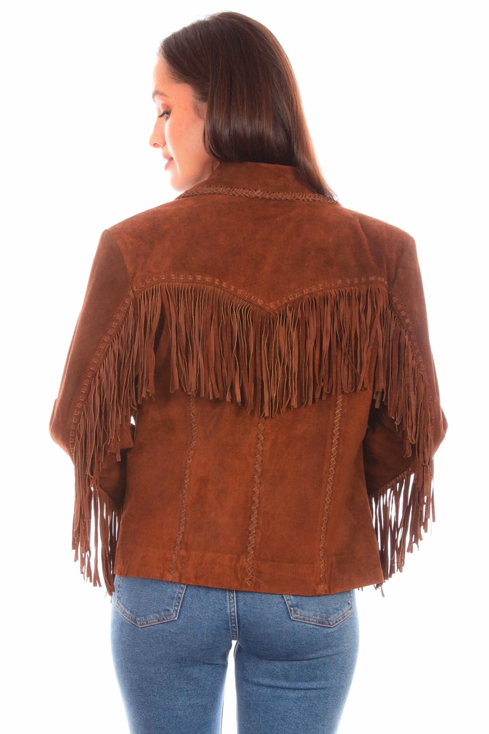 Scully Women's Women'S CafÉ Suede Fringe Jacket - L1080- CAFÉ BROWN Medium US