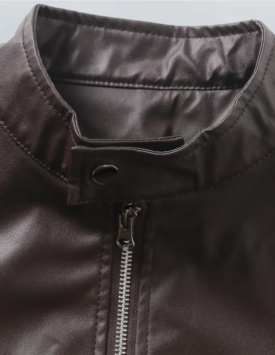 Men’s Leather Jacket Classic Biker Style Motorcycle Coat Fit Fashion Outerwear for Casual, Travel & Work Lightweight Fall & Winter Jackets for Men (US, Alpha, XX-Large, Regular, Regular, Brown)