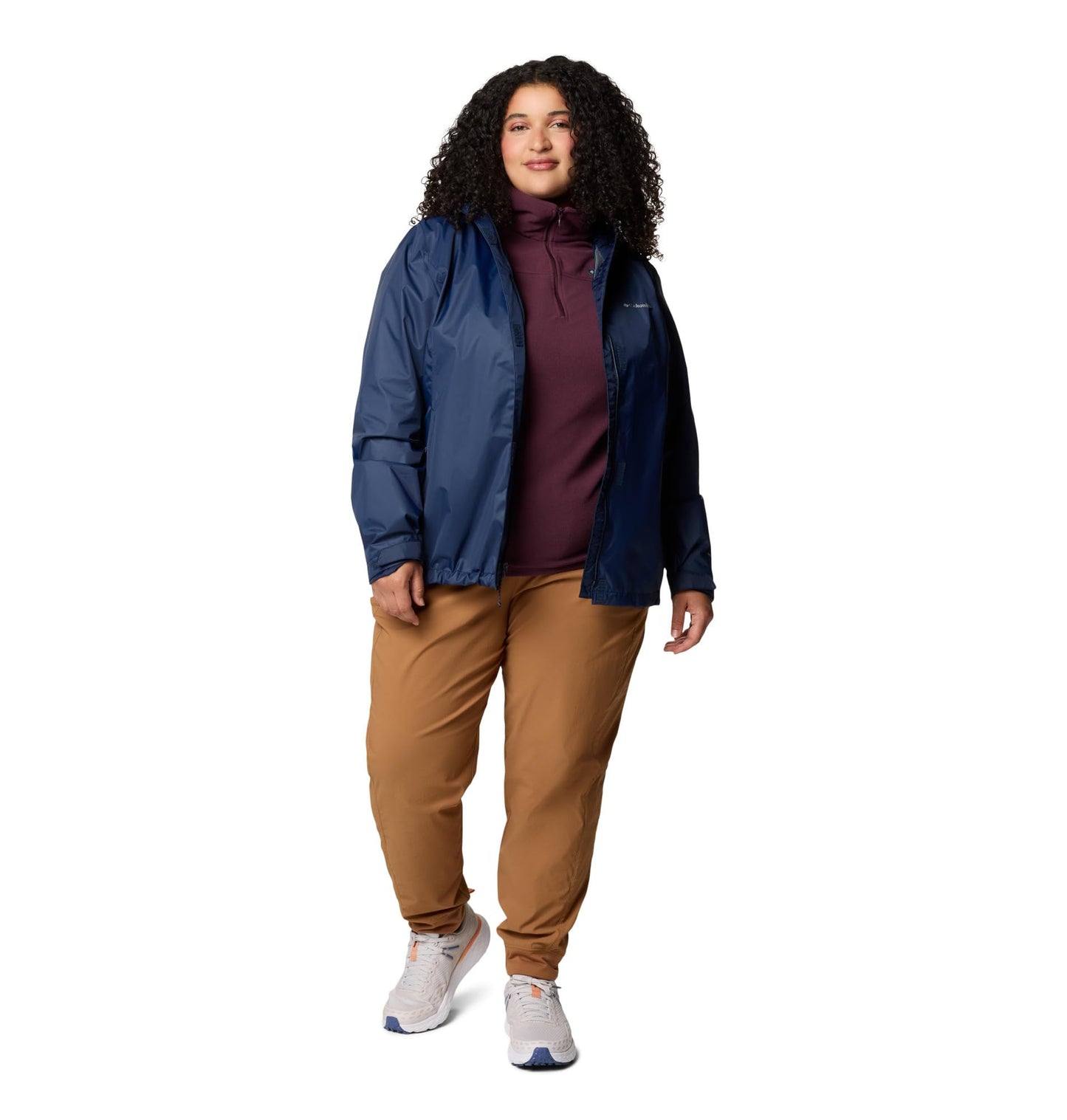 Columbia Womens Arcadia II Waterproof Rain Jacket, Collegiate Navy, Medium