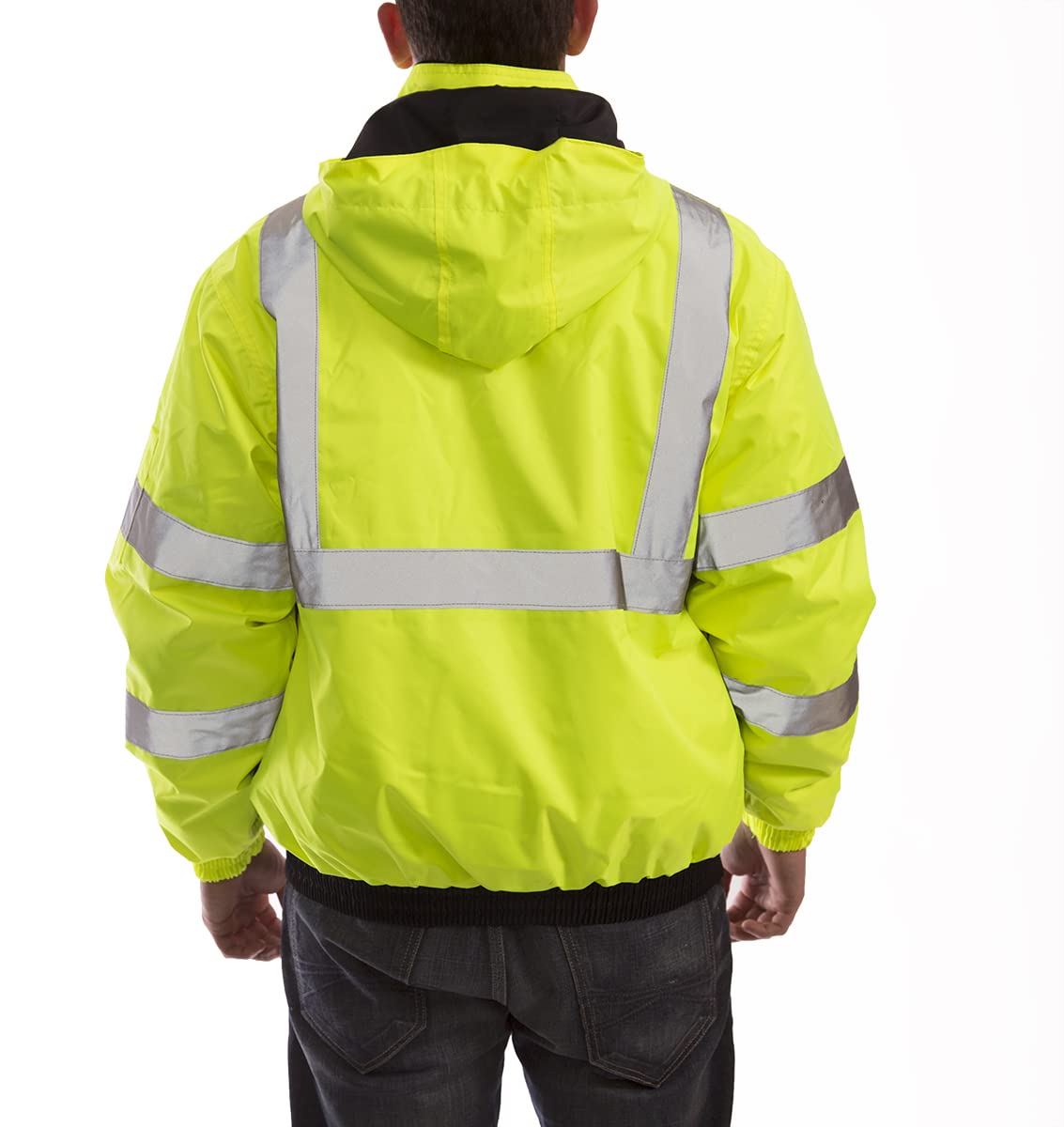 TINGLEY Rubber J26112 Bomber II Jacket, Large, Fluorescent Yellow-green, (633567)