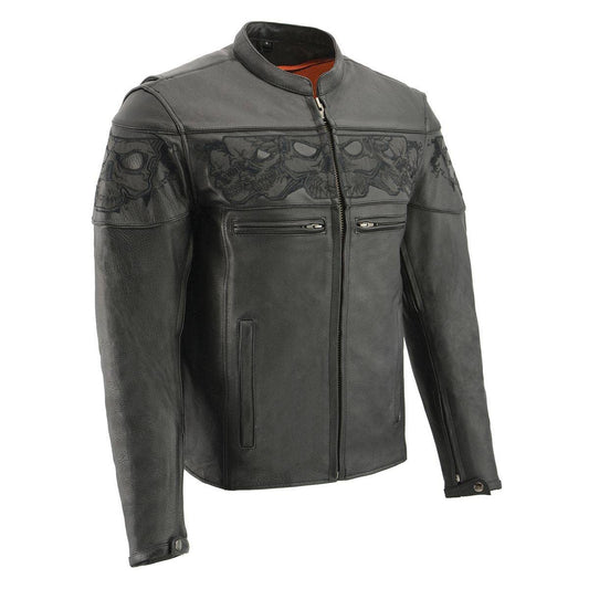 Milwaukee Leather Men's Classic Premium Leather Motorcycle Jacket with Cool-Tec Climate Control Treatement - X-Large
