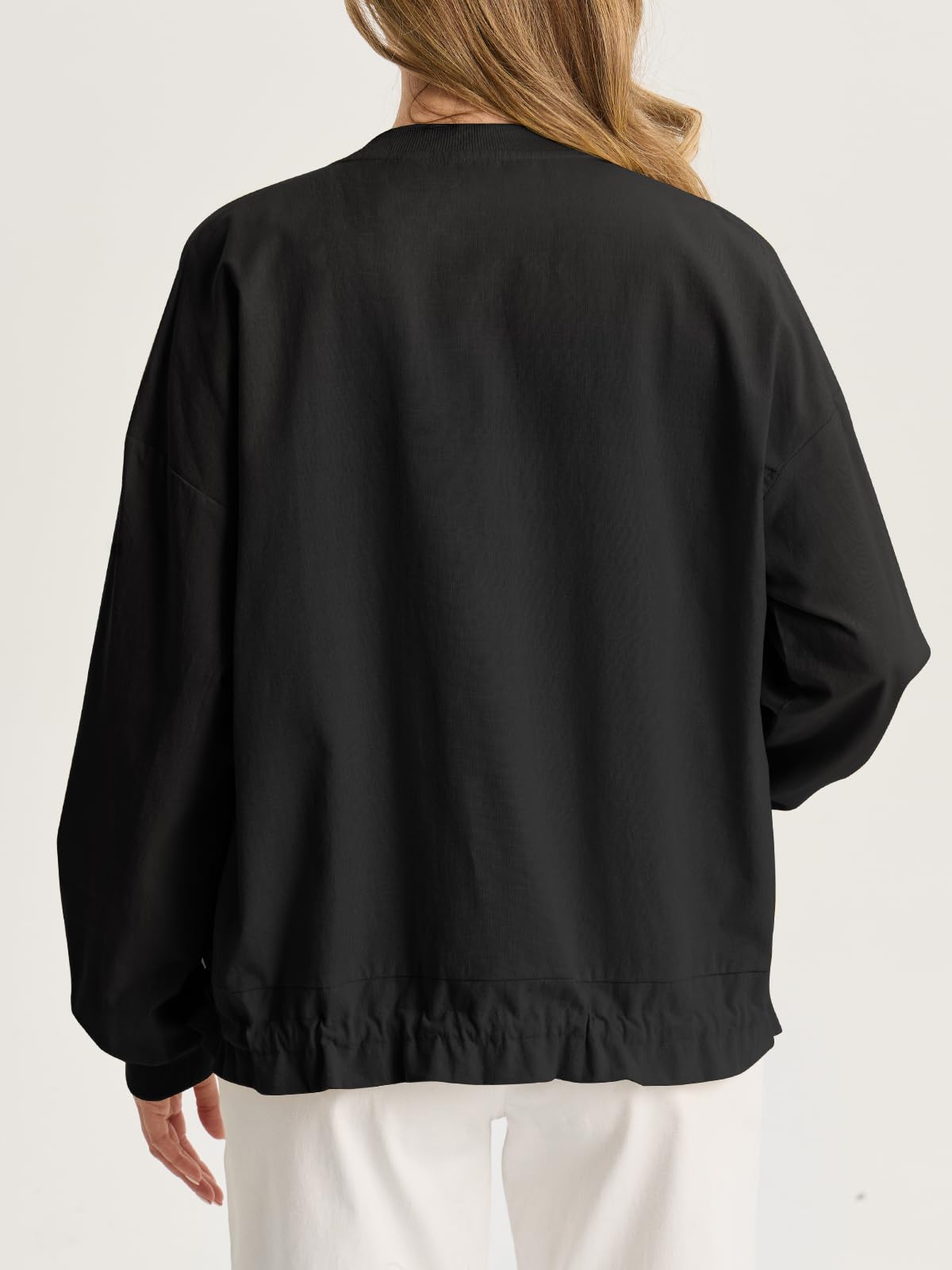 Tankaneo Womens Lightweight Linen Bomber Jackets Summer Cotton Zip Up Coat