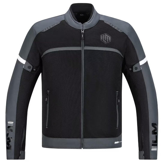ILM Motorcycle Riding Jacket with Mesh CE Armor and Detachable Thermal Liner Dual Sport All Season for Men Model JAM1(Grey,X-Large)