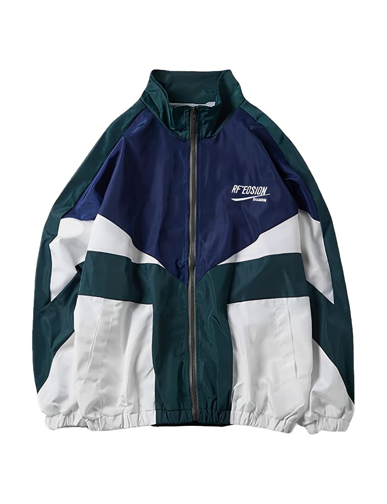 Wyeysyt Women Windbreaker Jacket Y2k Varsity Oversized Jacket(Green-S)