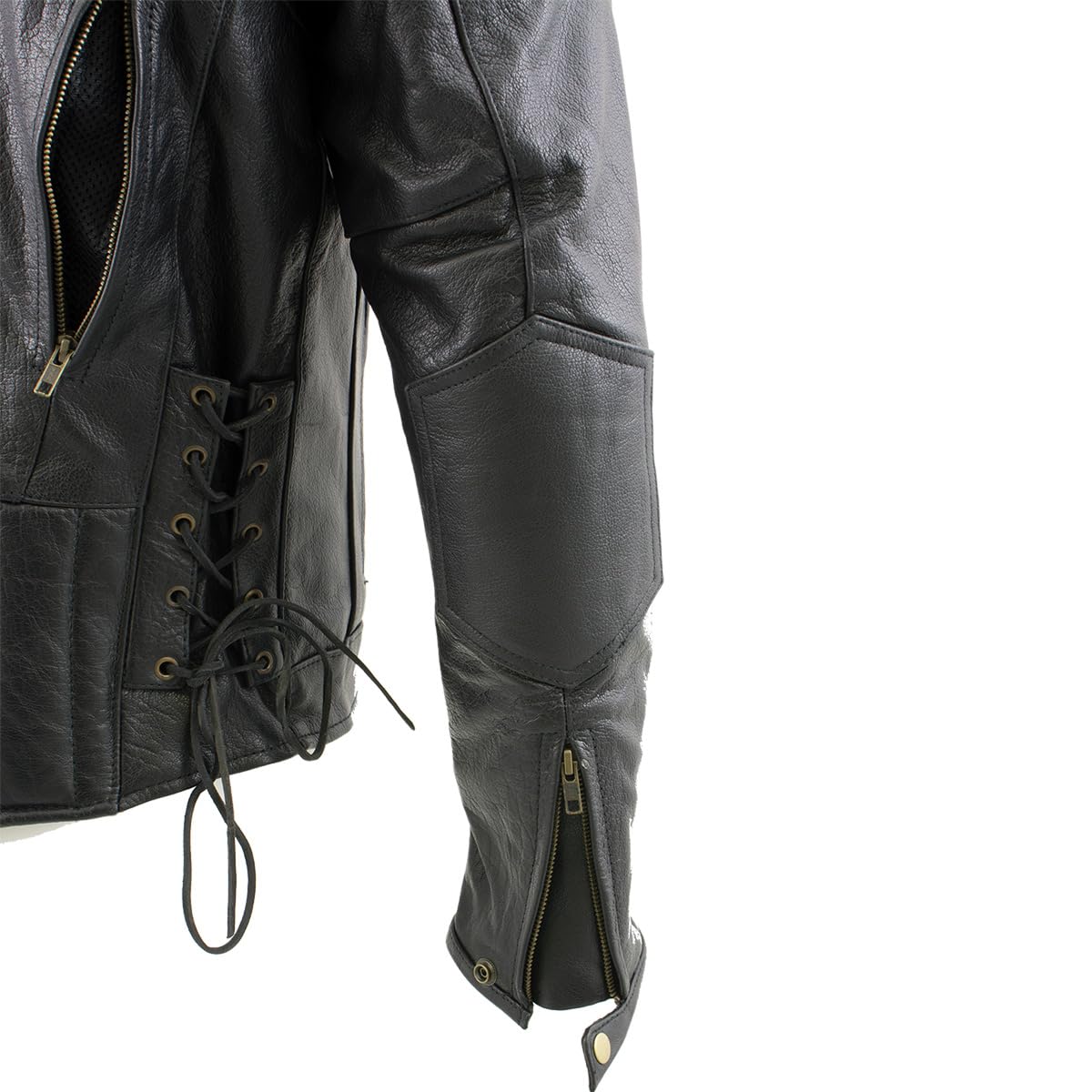 Milwaukee Leather Men's Racer Style Premium Leather Motorcycle Jackets - Medium