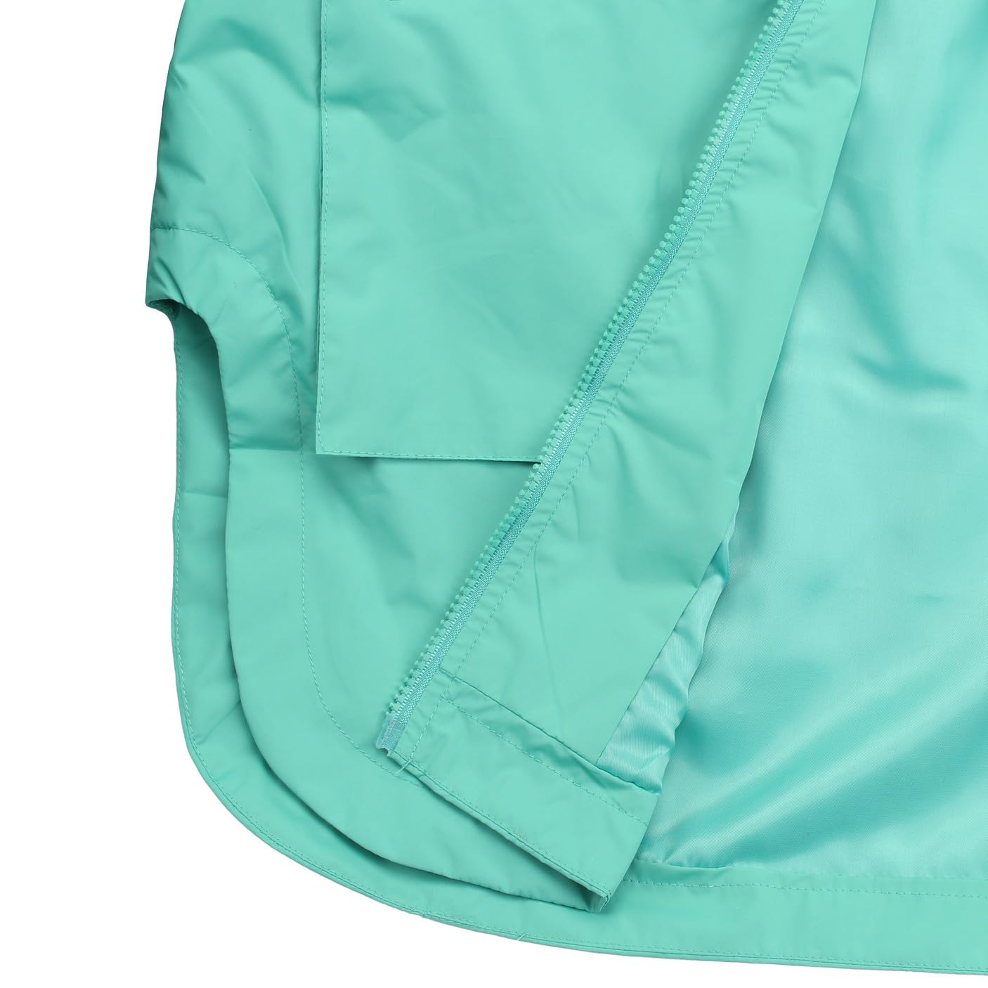 PESION Rain Jacket Women Lightweight Waterproof Raincoat with Hood Cycling Biker Jackets, Lake Green