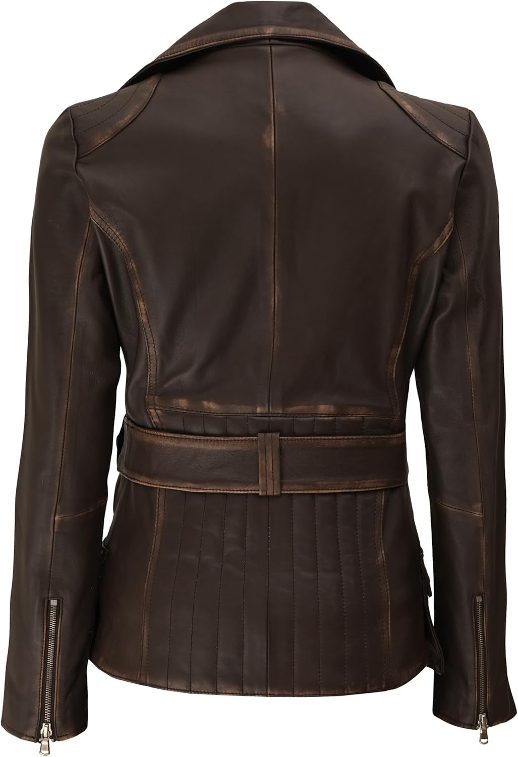 Decrum Leather Blazer Jackets - Leather Jacket for Women | [1302162] Victoria Brown, S