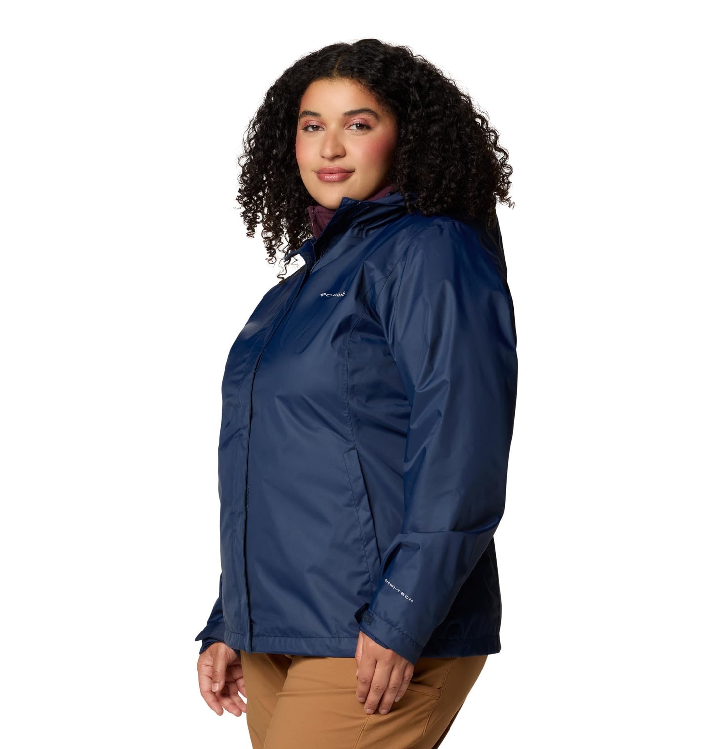 Columbia Womens Arcadia II Waterproof Rain Jacket, Collegiate Navy, Medium